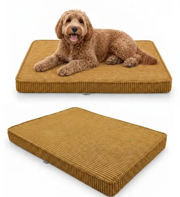 Produktbild von Hundebett Hundekissen Hundematte Cord Honig 90X60X8 Cm