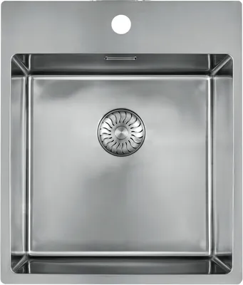 Produktbild von CARESSI 1-Becken Spüle CABLA 708225 mit Hahnbank / ab 50 cm Schrankbreite / Einbauspüle / Edelstahlspüle