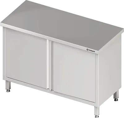 Produktbild von Durchreicheschrank mit Flügeltüren, 1200x700x850 mm, ohne Aufkantung, verschweißt