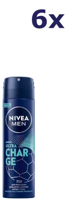 Produktbild von 6x Nivea Deospray Men – Ultra Charge 150 ml