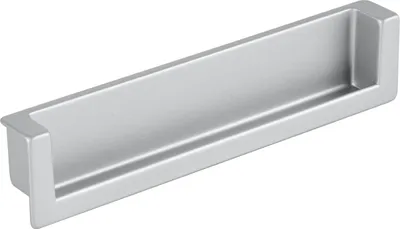 Produktbild von Muschelgriff Syrakus LA 128 Einlassgriff mit Einlassmaß 134x26,2mm, Zinkdruckguss alufarbig
