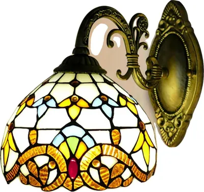 Zdjęcie produktu dla Lampa ścienna, wysokość 24,9 cm, szerokość klosza 20,3 cm, oprawka E27, 1 źródło światła, styl wiktoriański