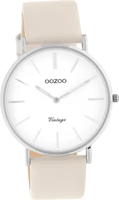 Produktbild von Oozoo Damen Armbanduhr beige weiß Analog Vintage Series Lederarmband D2UOC20250