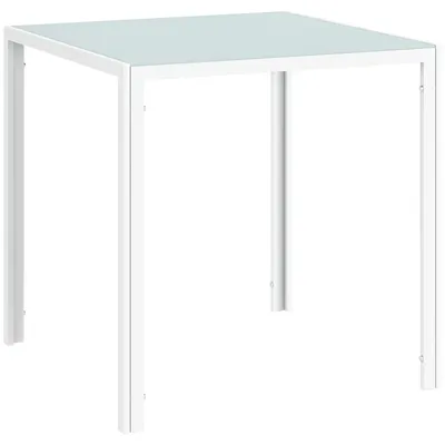 Produktbild von HOMCOM Esstisch Esszimmertisch Quadratischer Küchentisch für 4 Personen, Weiß