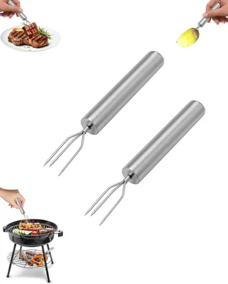 Pellkartoffelgabel Set 2 Stück – Edelstahl mit Sicherheitskappen