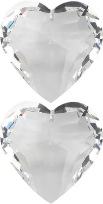 Produktbild von Transparente herzförmige Kristallanhänger, 45mm, 2 Stück, als Hängedekoration für Fenster, Türen, Hochzeiten und Partys