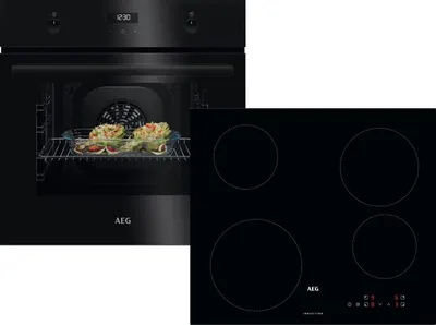 Produktbild von AEG AB14B Set Backofen BEK43511XB + Induktionskochfeld IBE6420SCB