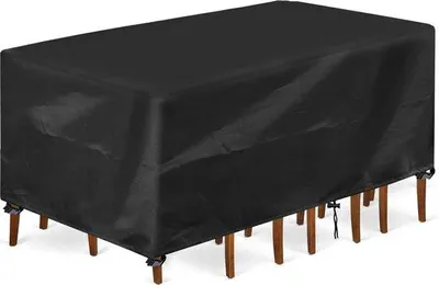 Obrázok produktu pre Uniqoos® krycia plachta na záhradný nábytok – obdĺžnikový ochranný obal, 250×210×90 cm, tkanina Oxford 420D, vodeodolná a vetruvzdorná, odolná voči UV žiareniu