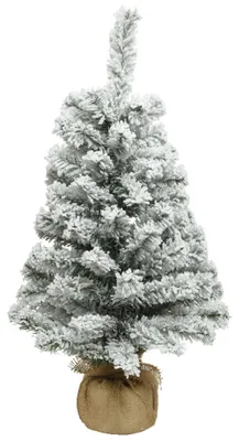 Productafbeelding van Imperial mini kunstkerstboom d46h90 cm groen/wit kerst Everlands