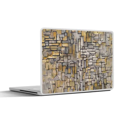 Produktbild von MuchoWow® Laptop Aufkleber Sticker Cover Mondrian - Kunst - Alte Meister 32.5x23.5 cm - Sticker für Laptop - Selbstklebend