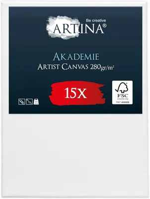 Immagine prodotto di Telaio Artina con tela Accademia, 40x40 cm, set da 15 pezzi