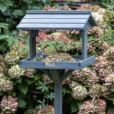 Produktbild von Gifts4Nature Futterhaus für Gartenvögel, grau