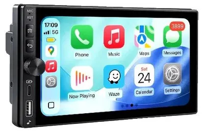 Zdjęcie produktu dla CarPlay, ekran dotykowy, wyświetlacz HD, zestaw przewodowy CarPlay K60