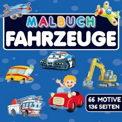 Produktbild von MALBUCH FAHRZEUGE mit 66 MOTIVE auf 136 SEITEN