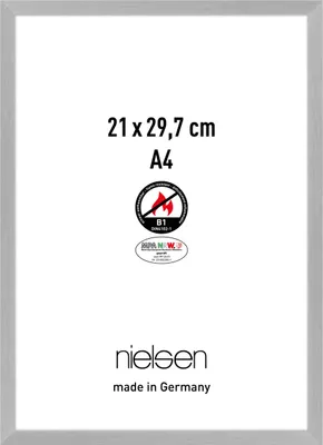 Produktbild von nielsen Aluminium Bilderrahmen C2-B1, 21x29,7 cm (A4), Struktur Silber Matt