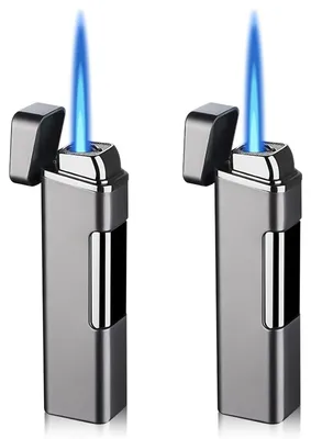 Immagine prodotto di Accendino antivento in metallo, ricaricabile, elettronico, con fiamma potente (1300°C), realizzato in lega di zinco, finitura opaca