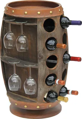 Immagine prodotto di DanDiBo Portabottiglie Legno Marrone 360° Rotante Botte di Vino 71 cm 9205-R Bar Portabottiglie Botte di Vino Botte di Legno Armadio Vino