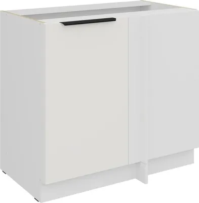 Produktbild von Verlängerter Eckschrank LUNARA – Breite 90 cm, weiß
