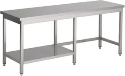 Produktbild von Combisteel Arbeitstisch mit  1/2 Grundboden aus  Edelstahl 2800x700x900mm