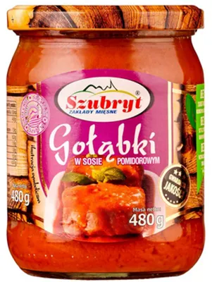 Produktbild von Szubryt Gołąbki (gefüllte Kohlrouladen) in Tomatensauce, 480 g