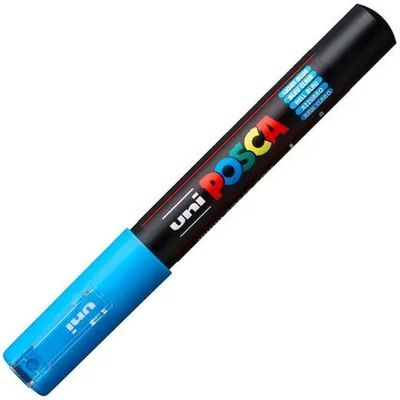 Image de Feutres de coloriage Uni Posca PC-1MC 0,7 bleu clair boîte de 6 pièces
