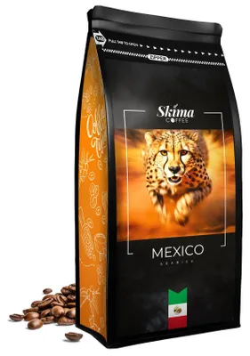 Produktbild von Kaffeebohnen 1 kg MEXIKO 100 % Arabica frisch geröstet für Vollautomaten + Tassenuntersetzer