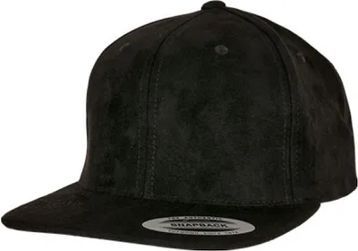 Produktbild von FLEXFIT 6089SU | Suede Leather Snapback - Farbe: Black - Größe: One Size