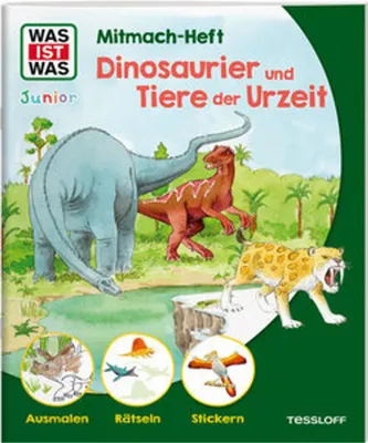 Produktbild von WAS IST WAS Junior Mitmach-Heft Dinosaurier und Tiere der Urzeit