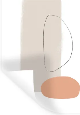Obrázok produktu pre MuchoWow® Nálepka na stenu - Minimalizmus - pastel - abstrakcia - 60x80cm - Samolepiaca a polohovateľná