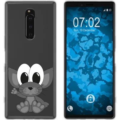 Produktbild von PhoneNatic Case kompatibel mit Sony Xperia 1 Silikon-Hülle Cutiemals M5