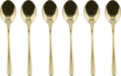 Produktbild von Sambonet Set 6 Mokkalöffel Edelst./PVD Champag. 52553PA7