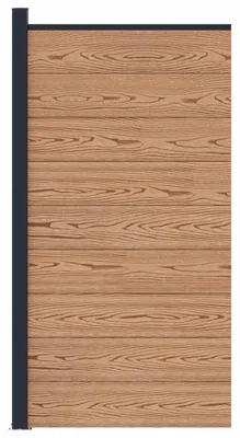 Produktbild von vidaXL Zaunelement WPC und Aluminium Braun