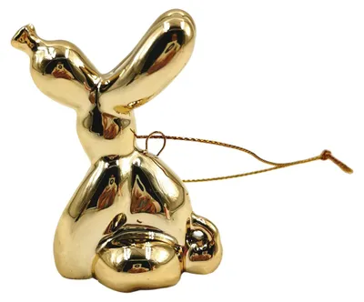 Produktbild von Ornament - Balloon Dog Hanger - Ceramics - Gold - 5,5x6,5cm