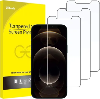 Produktbild von Panzer Schutzfolie iPhone 12 Pro Max 6,7 Zoll Glas 9H Härte 3 Stück