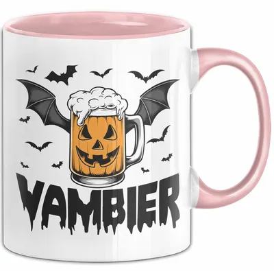 Produktbild von Halloween Tasse Geschenk Vambier Humor Tassen Kaffee-Becher (Rosa)