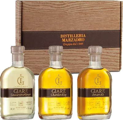 Produktbild von Marzadro Giare Grappa Riserva Miniatur Collection 3x0,10l