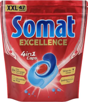 Produktbild von SOMAT Caps 47er Excellence 4in1 Spülmaschinentabs Geschirrspültabs Reinigungstabs