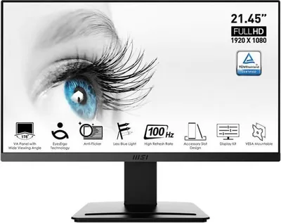 Immagine prodotto di MSI Pro MP223 Monitor PC 54,5 cm (21.4") 1920 x 1080 Pixel Full HD LED Nero
