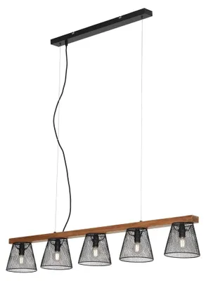 Immagine prodotto di Lampada a sospensione lampada retrò effetto griglia 5x E14 25 W metallo-legno Briloner