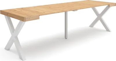 Produktbild von Ausziehbarertisch, 262x90x73cm, Für 12 Gäste, Massivholz Beine, Eiche