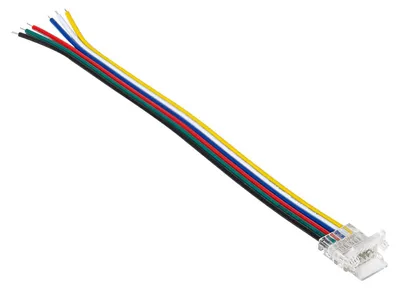 Produktbild von Verbinder für LED Streifen 24V RGB+CCT SMD Breite 10mm IP20 mit Kabel RGB+CCT