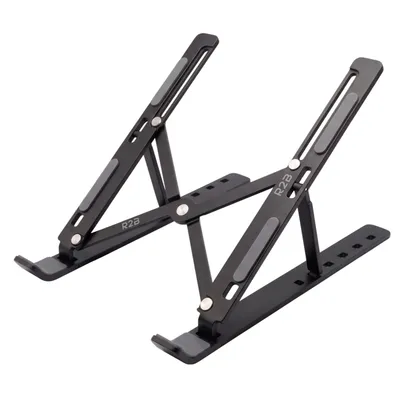 Produktbild von R2B LaptopStänder, Belüfteter Laptophalter, Faltbarer Laptop Stand, 360° drehbar Notebook Ständer, Macbook Ständer, Laptop Halterung, Höhenverstellbar