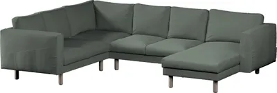 Produktbild von Dekoria Bezug für Norsborg 5-Sitzer Ecksofa mit Recamiere, grün, Norsborg Bezug für 5-Sitzer Ecksofa mit Recamiere