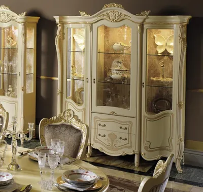 Produktbild von Vitrine Anrichte Buffet Schrank Italienische Möbel Einrichtung Regale Vitrinen