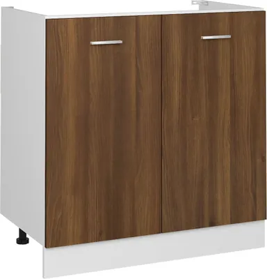 Produktbild von vidaXL Spülenunterschrank Lyon Braun Eiche-Optik 80x46x81,5cm Holzwerkstoff