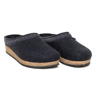 Produktbild von Stegmann 108 Uni Wollfilz-Pantoffeln Graphit, 17-801-8801 - Gr. 50