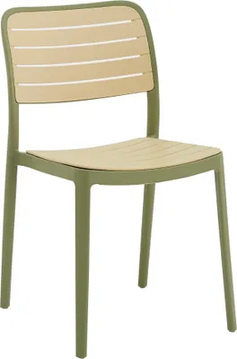 Produktbild von Kondela Stapelstuhl Kardos Typ 1 - grün / beige