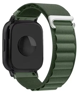 Produktbild von Smartwatch-Armband - Alpine Loop Nylonarmband - 22/20 mm - Für Amazfit Active Max - 23 cm - Verstellbar - Armeegrün