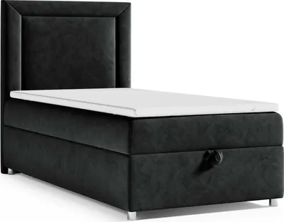 Produktbild von Best for Home Boxspringbett mit Bettkasten Trinity K3-SINGLE 70x200 Bonellfederkern inkl. Topper - Schwarz