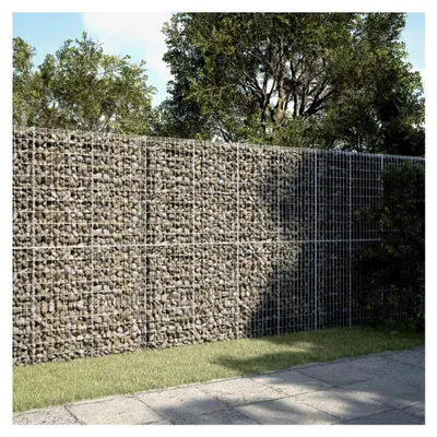 Produktbild von Gabione mit Deckel, Steinkorb mit Abstandshaken, Drahtkorb für den Außenbereich, Gabionenkorb, 300x50x200 cm aus verzinktem Eisen